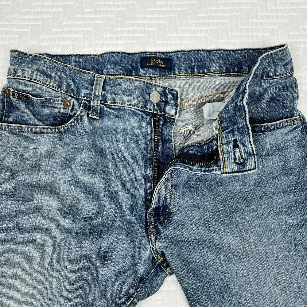 Polo Ralph Lauren Jeans Mens 32x32 The Sullivan  Slim Stretch Preppy Whiskered - Picture 2 of 15